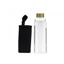 Garrafa de Vidro Borossilicato 650ml com Capa de Neoprene Personalizada