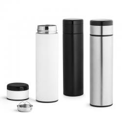 Garrafa Térmica de Aço Inox 450ml Com Termômetro Digital e Visor Led Personalizada