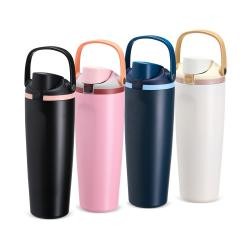 Garrafa Térmica de Aço Inox 900 Ml Com Canudo Personalizada