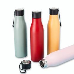 Garrafa Térmica de Inox 800ml Com Tampa Rosqueável e Alça Personalizada