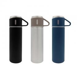 Garrafa Térmica de Metal 440ml Com Xícara Personalizada