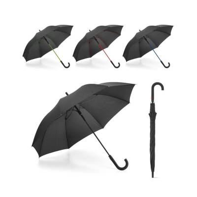 Guarda-Chuva Automático em Poliéster Pongee 190T com Varetas em Fibra de Vidro Personalizado