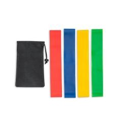 Kit 4 Bandas Elásticas de Ginástica com Bolsa de Non-woven Personalizado