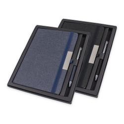 Kit caderno de anotacoes e caneta personalizado
