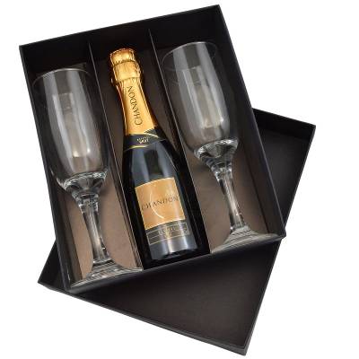 Kit Chandon Baby com 2 Taças de Vidro Personalizado