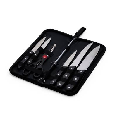 Kit Churrasco 7 Peças em Inox com Estojo Personalizado