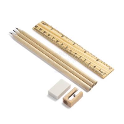 Kit Escritório de Bambu com Caixa Personalizado