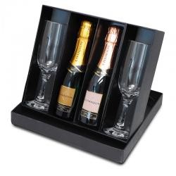 Kit Espumante Chandon Com 2 Taças de Vidro 180 Ml Personalizado