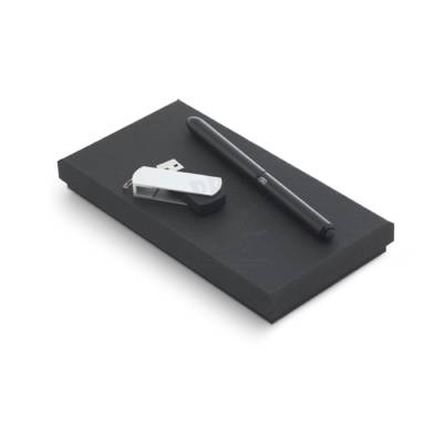 Kit Executivo com Caneta de Alumínio Touch e Pen Drive 8GB Personalizado