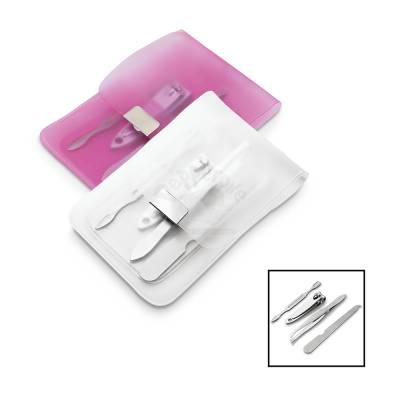 Kit Manicure com 4 Peças com Estojo  Promocional
