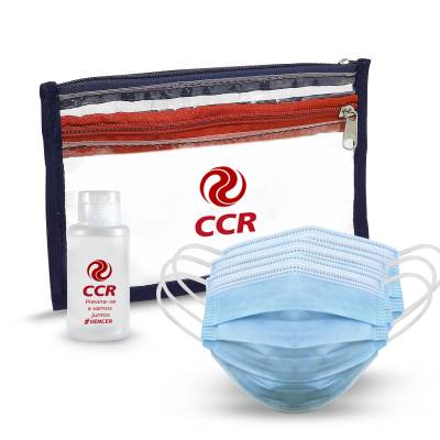 Kit Prevenção com Necessaire e Máscaras Personalizado