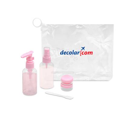 Kit Viagem 5 Peças com Estojo de PVC Personalizado