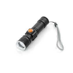 Lanterna de Metal Recarregável Com Zoom e Led Personalizada