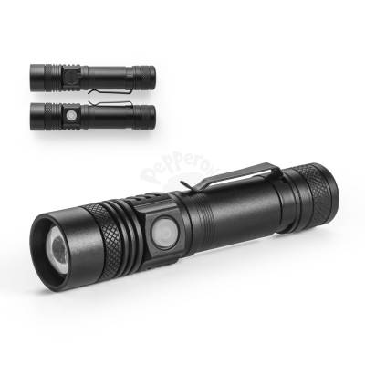 Lanterna Recarregável de Alumínio 300 Lumens com Zoom Personalizada
