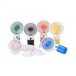 Mini Ventilador Plástico Recarregável 14,9 cm com Cabo USB Personalizado