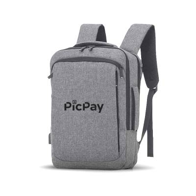 Mochila Pasta para Notebook 16,5 Pol. em Poliéster com Conector USB Personalizada