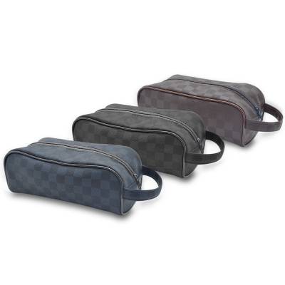 Necessaire de Couro Sintético com Alça e Compartimento Personalizada