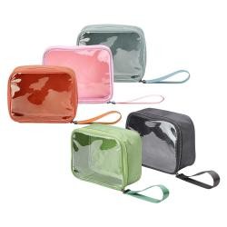 Necessaire de Nylon Com Visor Transparente Personalizada