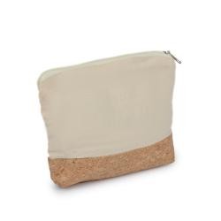 Necessaire Em Algodão Com Detalhe Em Cortiça Personalizada