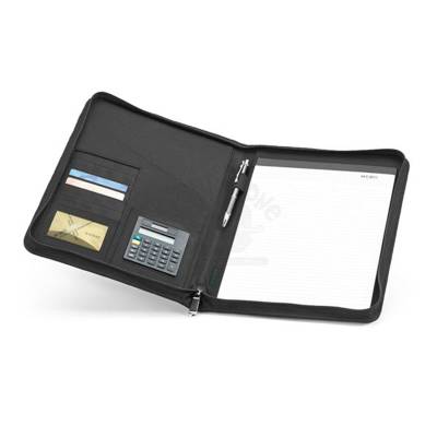 Pasta A4 em Microfibra com Calculadora e Bloco de Anotações Personalizada