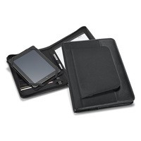 Pasta Executiva A4 em Couro Sintético com Suporte para Tablet e Bloco com Pauta Personalizada