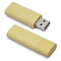 Pen Drive de Bambu Com Tampa Magnética Personalizado