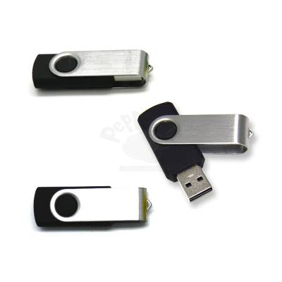 Pen Drive Super Talent SM de Metal com Detalhes em Preto 5,7 cm x 2,0 cm Personalizado