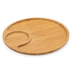 Petisqueira de Bambu com 2 Divisórias Personalizada