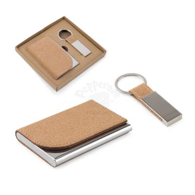 Porta-Canetas de Cortiça com Detalhes Metálicos Personalizado