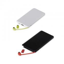 Power Bank 10.000mAh com Entrada V8 e Adaptador Lightning Personalizado