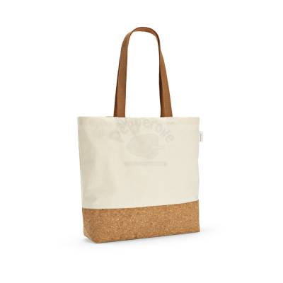 Sacola em Algodão Reciclado e Fundo em Cortiça para Brindes