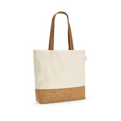 Sacola em Algodão Reciclado e Fundo em Cortiça para Brindes