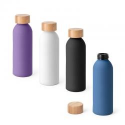 Squeeze de Alumínio com Tampa de Bambu 550 ml Personalizado