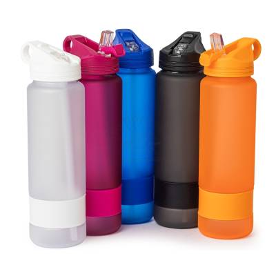 Squeeze de Plástico 900ml com Canudo Personalizado