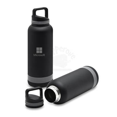 Squeeze Térmico de Inox 750ml com Tampa de Rosca e Gancho Personalizado