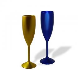 Taça Para Champagne 180ml de Ps Cristal Metalizada Personalizada