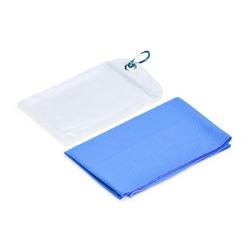 Toalha Esportiva Refrescante de Elastano 86x30cm com Embalagem de PVC e Mosquetão Personalizada