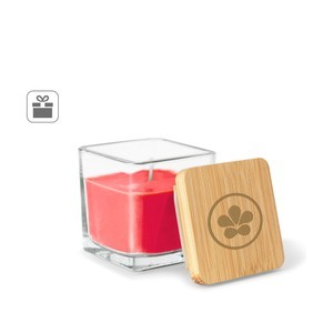 Vela Aromática em Vidro com Tampa de Bambu 50 g Personalizada